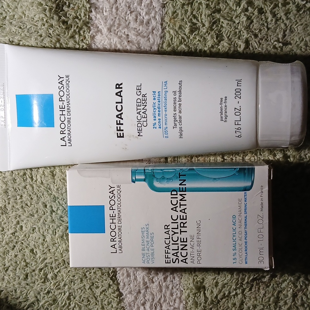 LA ROCHE POSAY EFFACLAR SALICYLIC ACID ACNE TREATMENT SERUM & CLEANSER